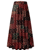 Boho Chiffon High Waist Pleated Maxi Skirt