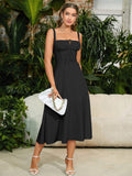 Shesways® Ruched Bust Split Thigh Cami Dress