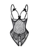 Backless Floral Lace Cutout Bodysuit