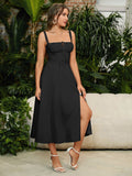 Shesways® Ruched Bust Split Thigh Cami Dress