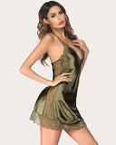 Shesways® Satin Lace Chemise Full Slips Sleepwear