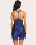 Shesways® Satin Lace Chemise Full Slips Sleepwear