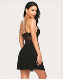 Shesways® Lace Modal V-Neck Full Slip Nightgown