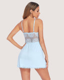 Shesways® Lace Modal V-Neck Full Slip Nightgown