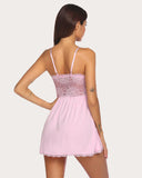 Shesways® Lace Modal V-Neck Full Slip Nightgown