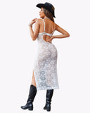 Shesways® Lace Nightdress Long Side Split Dress