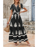 Shesways® LinenChic Wrap Maxi Dress