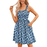 Shesways® Square-Neck A-Line Sundress – Flirty Pockets & Summer Breeze Ready