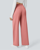 Flex High-Waisted Straight-Leg Work Pants – 4-Way Stretch Business Casual Pants with Pockets