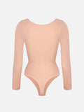 Shesways® Seamless Long Sleeve Tummy Control Thong Bodysuit