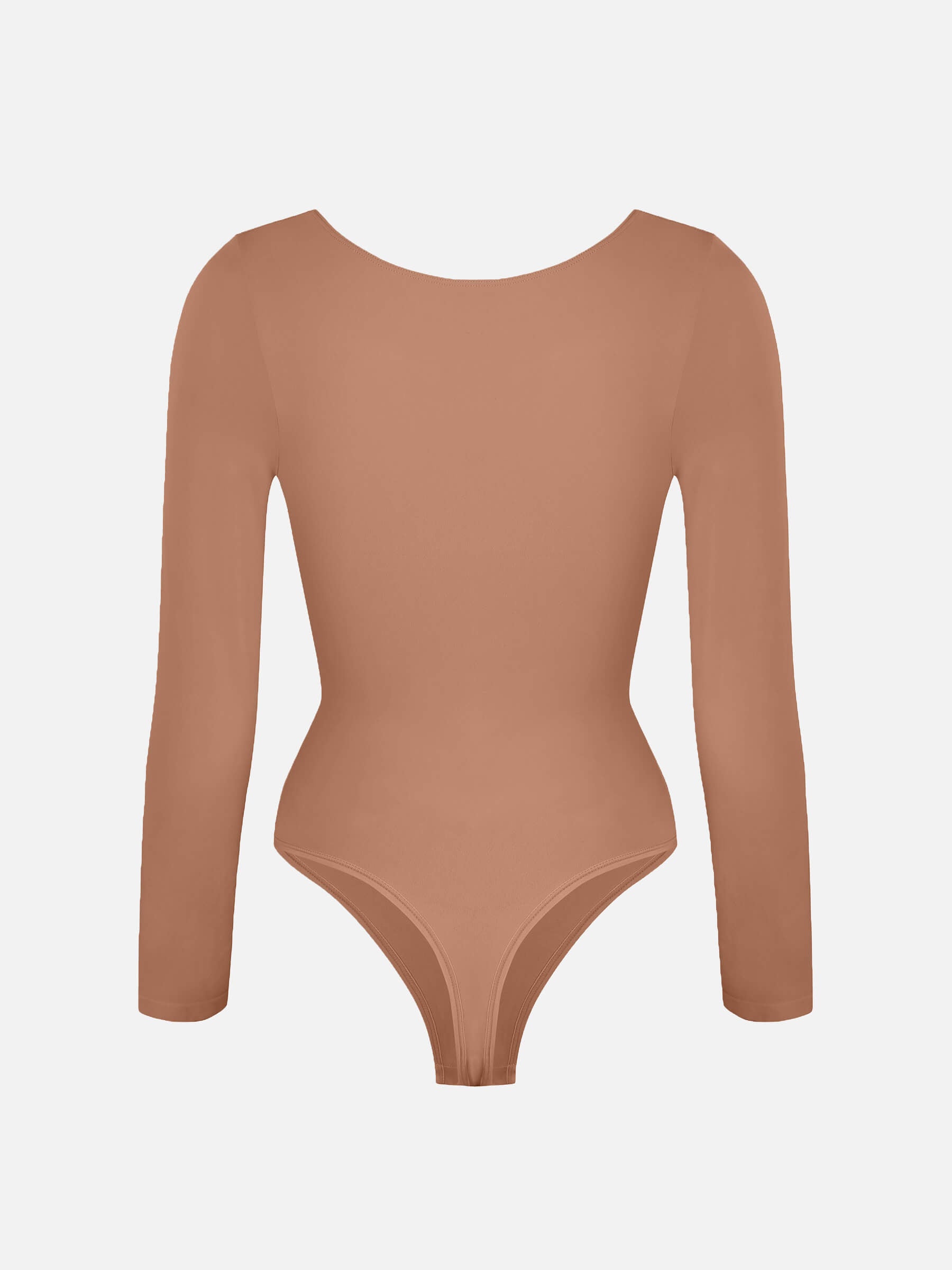 Shesways® Seamless Long Sleeve Tummy Control Thong Bodysuit