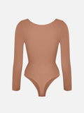 Shesways® Seamless Long Sleeve Tummy Control Thong Bodysuit