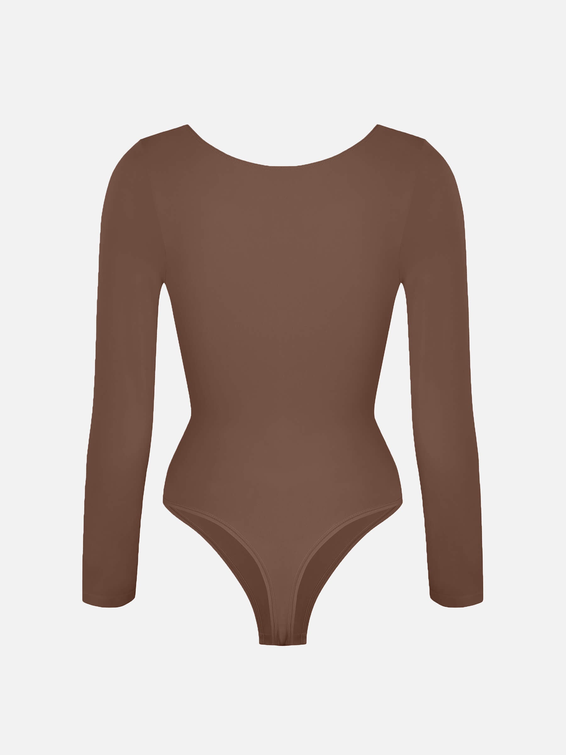 Shesways® Seamless Long Sleeve Tummy Control Thong Bodysuit