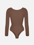 Shesways® Seamless Long Sleeve Tummy Control Thong Bodysuit