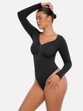Shesways® Seamless Long Sleeve Tummy Control Thong Bodysuit