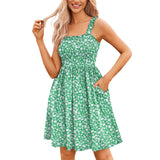 Shesways® Square-Neck A-Line Sundress – Flirty Pockets & Summer Breeze Ready