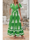 Shesways® LinenChic Wrap Maxi Dress
