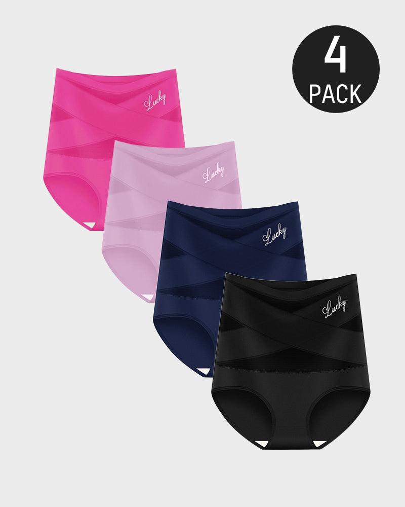 High-Waist Tummy Control Seamless Shaping Panties (4/6 Pack)