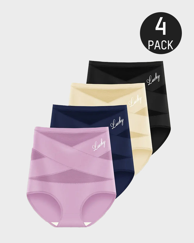 High-Waist Tummy Control Seamless Shaping Panties (4/6 Pack)