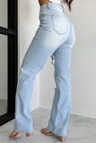 Shesways®Only Good Days High Rise Distressed Wide Leg Jeans (Light)