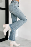 Shesways®Figuring You Out High Rise Distressed Risen Flare Jeans (Light)