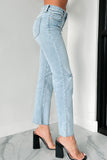 Shesways®Coen Mid-Rise Slim Straight Sneak Peek Jeans (Light Vintage)