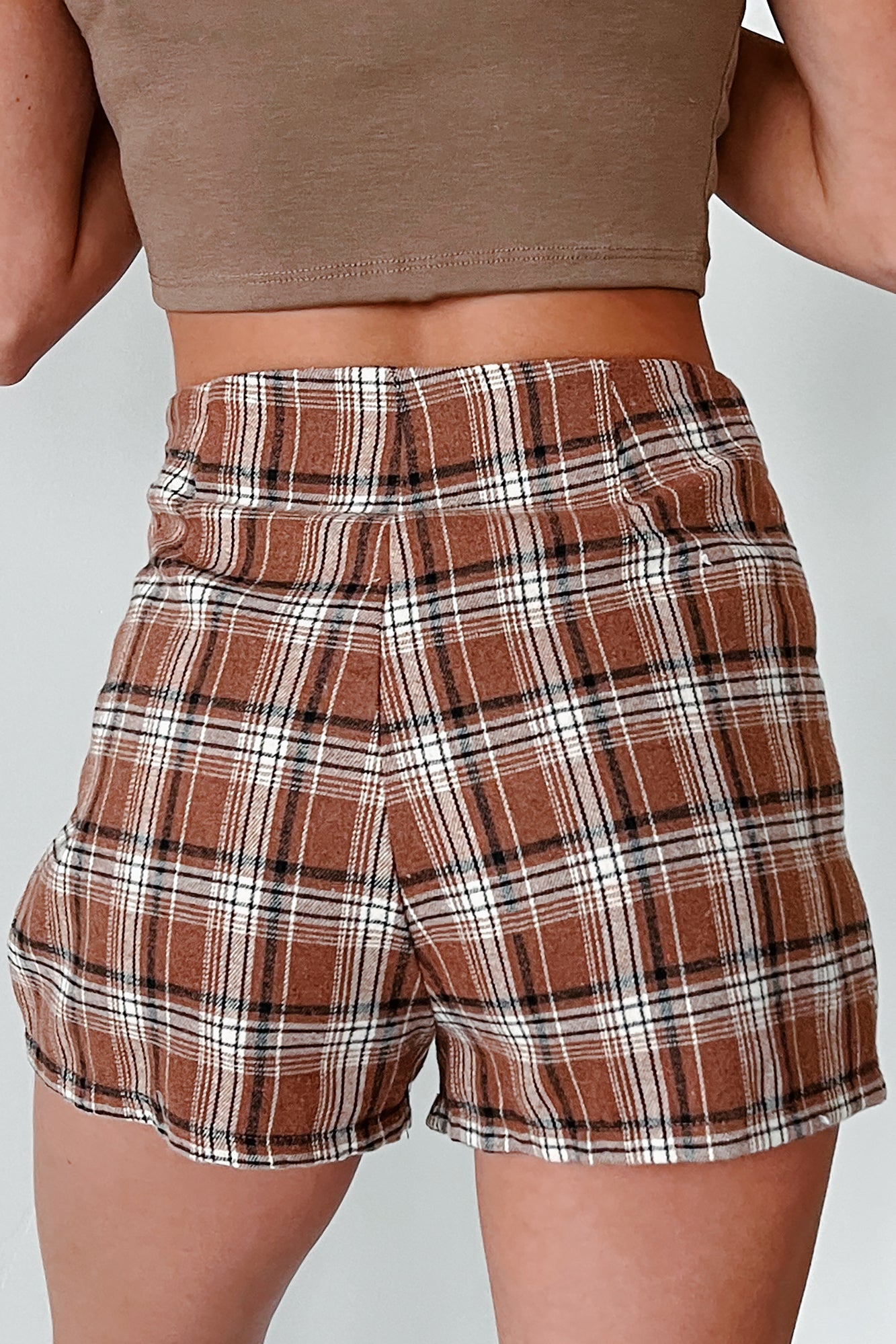 Shesways®Doorbuster Simply Devoted Plaid Skort (Brown)