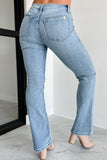 Shesways®Cressida Mid-Rise Sneak Peek Bootcut Jeans (Light Wash)