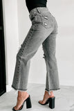 Shesways®What A Rush High Rise Distressed Special A Mom Jeans (Grey)