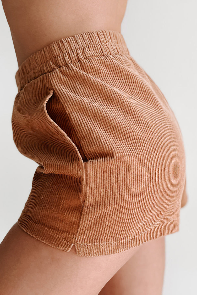 Shesways®Acceptable Compromise Corduroy Shorts (Brown Sugar)