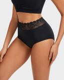 Lace Trim Cotton Hipster Panties (5 Pack)