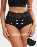Lace Trim Cotton Hipster Panties (5 Pack)