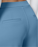Flex High-Waisted Straight-Leg Work Pants – 4-Way Stretch Business Casual Pants with Pockets
