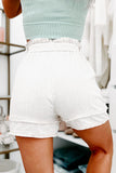 Shesways®Make It Last High Waist Linen Paperbag Shorts (Natural)