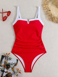 Shesways® V-Wire Colorblock One-Piece Swimsuit