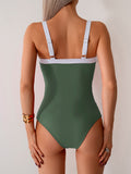 Shesways® V-Wire Colorblock One-Piece Swimsuit