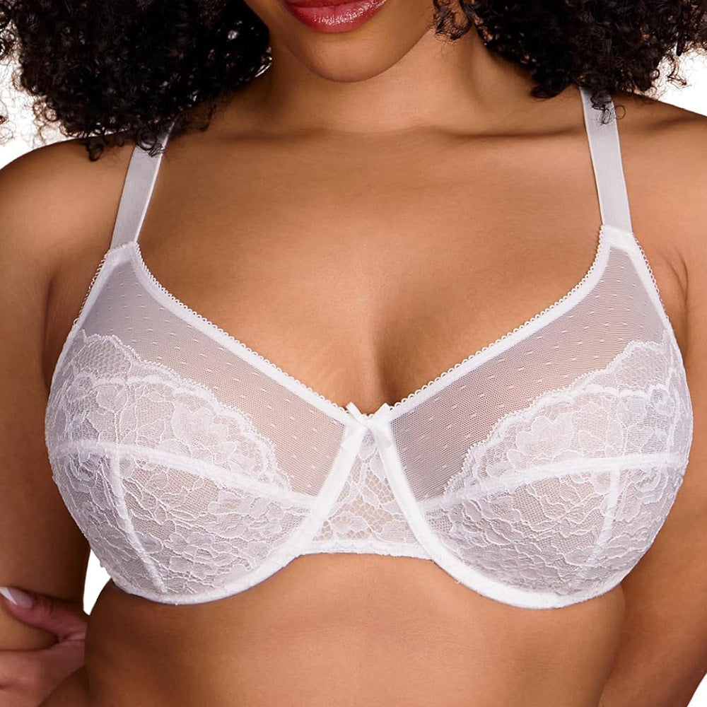 Shesways® Full Coverage Lace Black Minimizer Bra