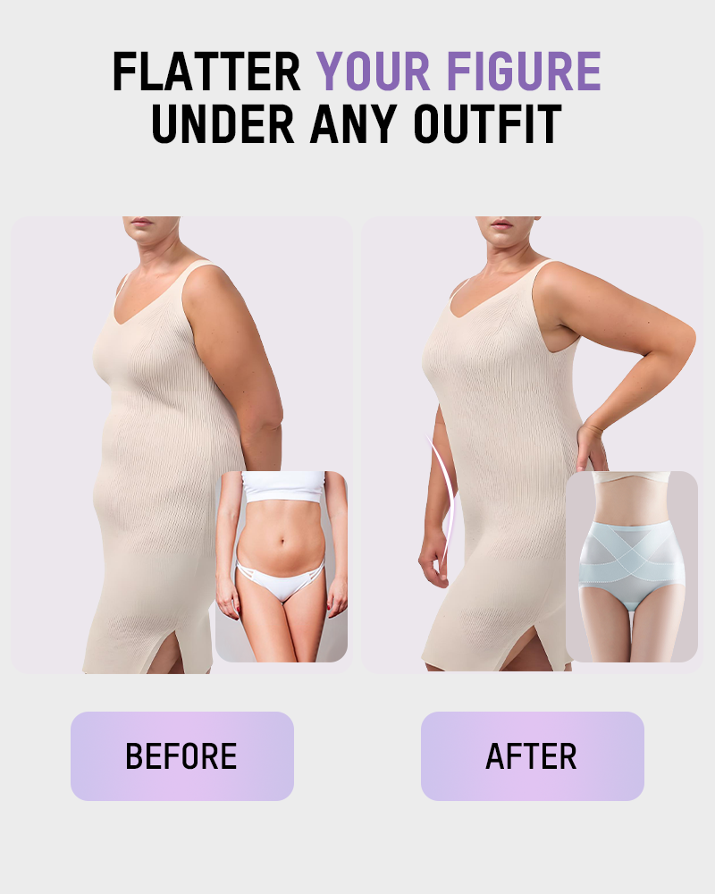 Seamless Ice-Silk High-Waist Tummy Control Panties (4/6 Pack)