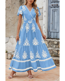 Shesways® LinenChic Wrap Maxi Dress