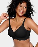 Shesways® Soft Full Coverage Scalloped Wireless Jelly Bra
