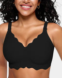 Shesways® Soft Full Coverage Scalloped Wireless Jelly Bra
