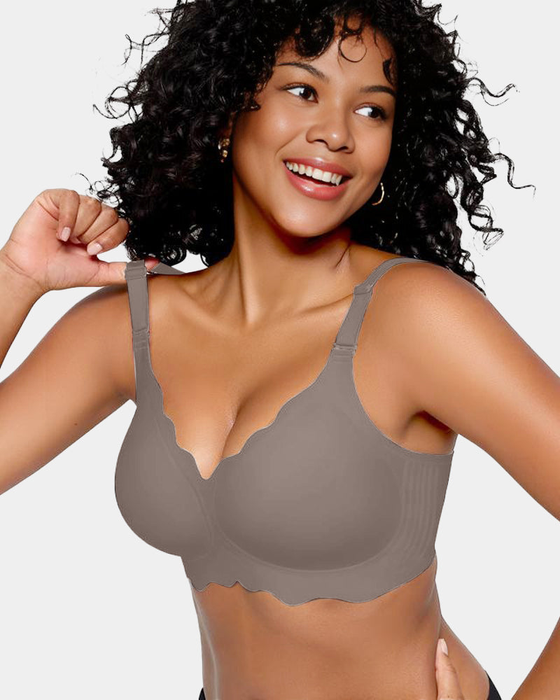 Shesways® Soft Full Coverage Scalloped Wireless Jelly Bra