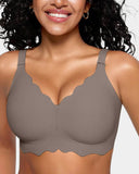 Shesways® Soft Full Coverage Scalloped Wireless Jelly Bra