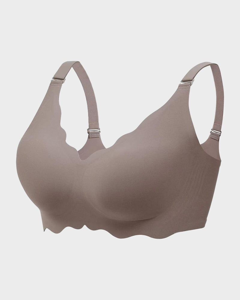 Shesways® Soft Full Coverage Scalloped Wireless Jelly Bra