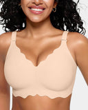 Shesways® Soft Full Coverage Scalloped Wireless Jelly Bra