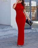 Shesways® Elegant Off-Shoulder Maxi Dress