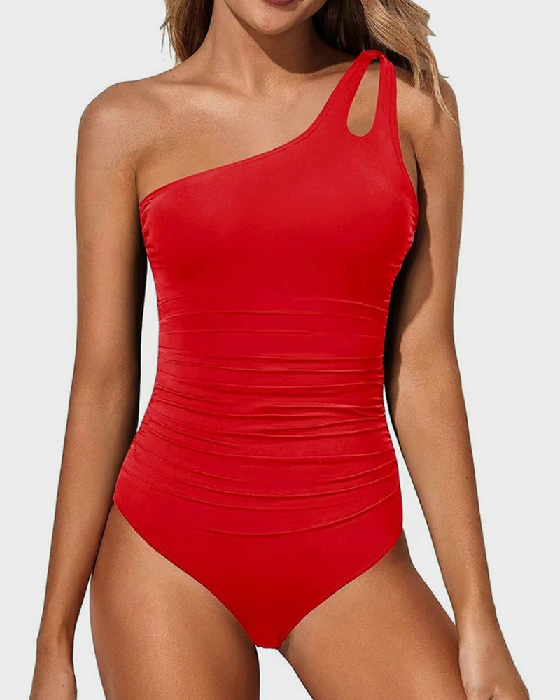 Shesways® Sculpting One-Shoulder Bathing Suit