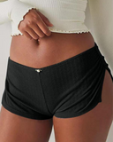 Shesways® Y2K Side Slit Micro Shorts for Women – Slim Fit Pajama Bottoms
