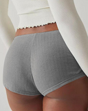Shesways® Y2K Side Slit Micro Shorts for Women – Slim Fit Pajama Bottoms