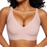 Seamless Deep V Wireless Full Coverage Bra